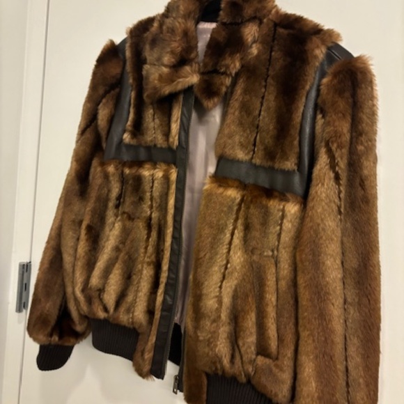 Zadig & Voltaire Fur and Leather Jacket - Picture 2 of 5